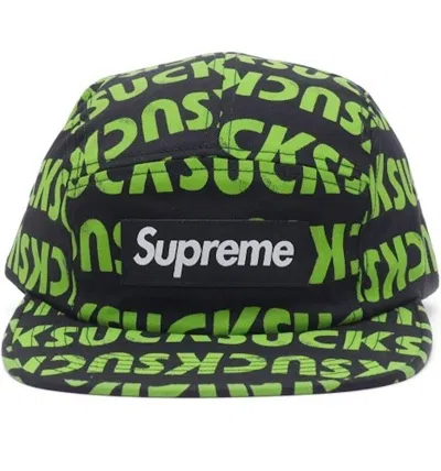 Pre-owned Supreme Suck Camp Cap In Black