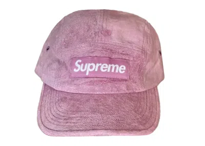 Pre-owned Supreme Suede Camp Cap (ss23) In Pink