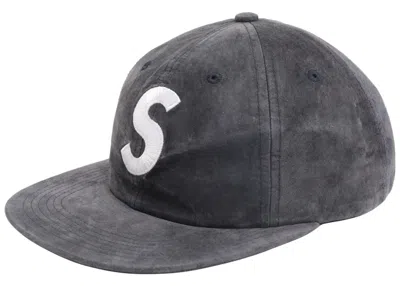 Pre-owned Supreme Suede S Logo 6 Panel In Navy Blue