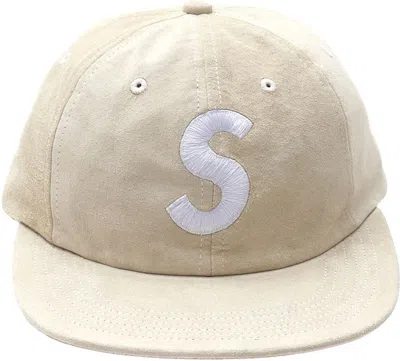 Pre-owned Supreme Suede S Logo 6 Panel In Tan