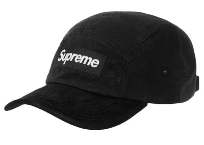 Pre-owned Supreme Suede Visor Camp Cap In Black