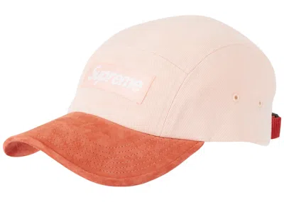 Pre-owned Supreme Suede Visor Camp Cap In Peach