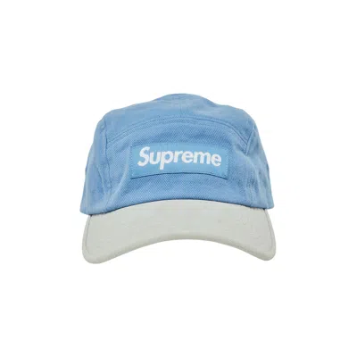 Pre-owned Supreme Suede Visor Camp Cap 'light Blue'