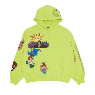 Pre-owned Supreme Sunrise Hooded Sweatshirt 'acid Green'