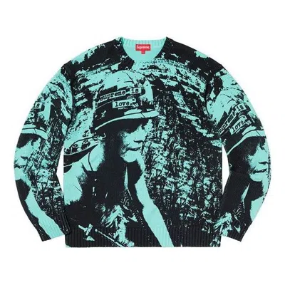 Supreme Is Love Sweater 'bright Teal' In Blue
