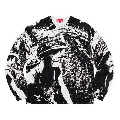 Supreme Is Love Sweater 'white' In Black
