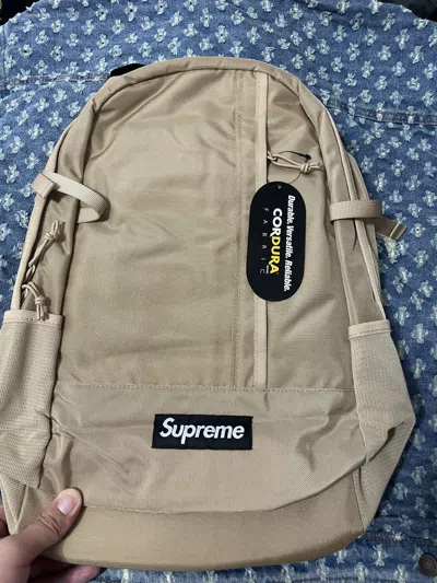 Pre-owned Supreme Suprme Backpack Ss18 Tan