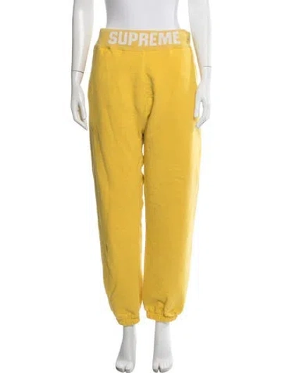 Pre-owned Supreme Sweatpants In Yellow