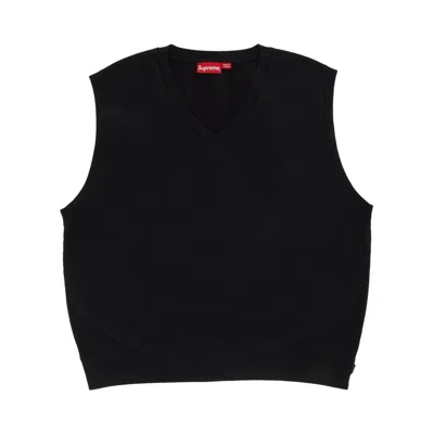 Pre-owned Supreme Sweatshirt Vest 'black' | Men's Size S
