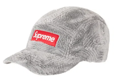 Pre-owned Supreme Swirl Fleece Camp Cap In Grey