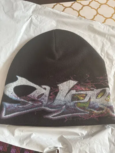 Pre-owned Supreme Tag Beanie In Black