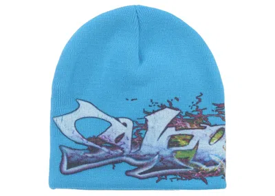 Pre-owned Supreme Tag Beanie (fw25) In Blue