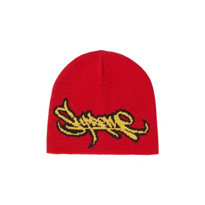 Pre-owned Supreme Tag Logo Beanie 'red' | Men's Size Onesize