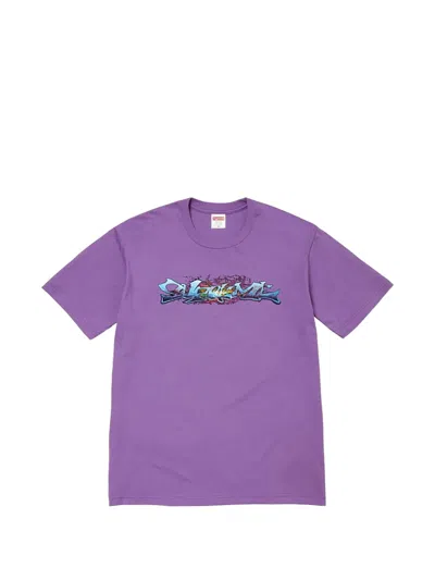 Supreme Tag T-shirt In Purple