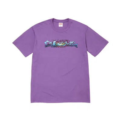 Pre-owned Supreme Tag Tee 'purple' | Men's Size M