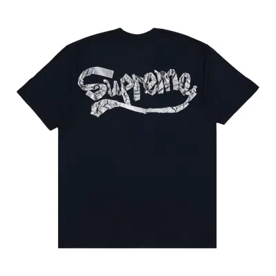 Pre-owned Supreme Tape Tee 'navy' | Blue | Men's Size S