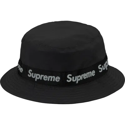 Pre-owned Supreme Taped Seam Crusher Hat In Black