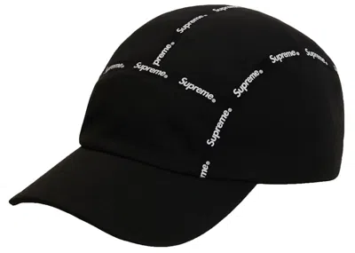 Pre-owned Supreme Taped Seam Windstopper Camp Cap In Black