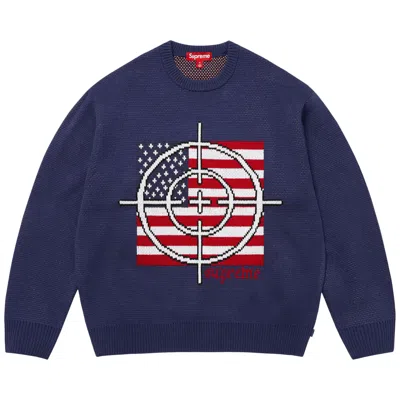 Pre-owned Supreme Target Sweater 'navy' | Blue | Men's Size L