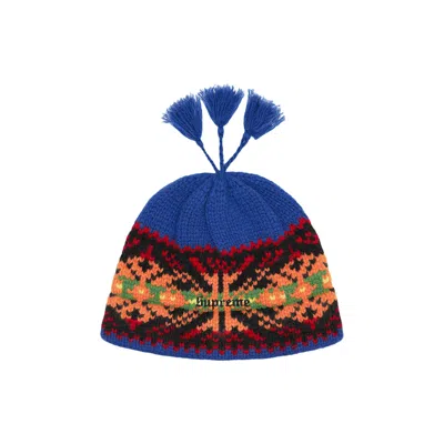 Pre-owned Supreme Tassel Beanie 'royal' | Blue | Men's Size Onesize