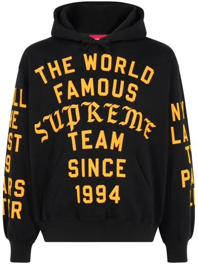 Supreme Team Flocked "black" Hoodie