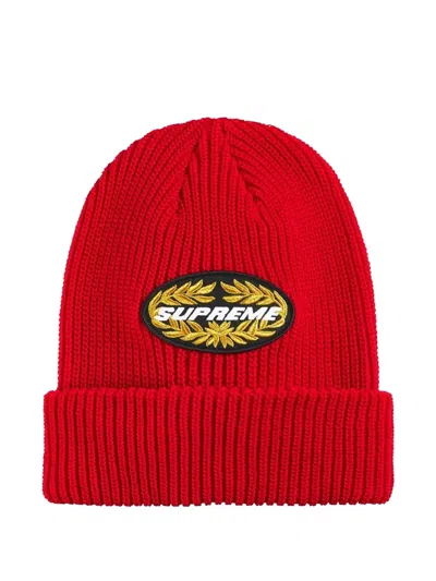 Supreme Terminal Beanie Hat In Red