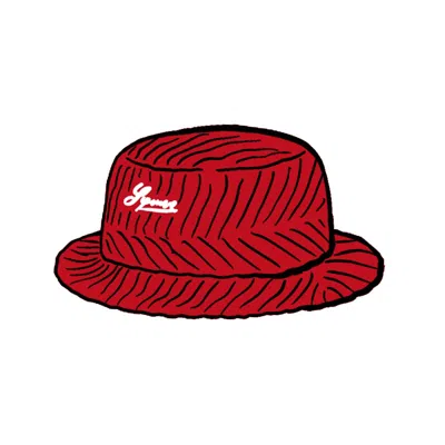 Pre-owned Supreme Terry Corduroy Crusher Hat In Red
