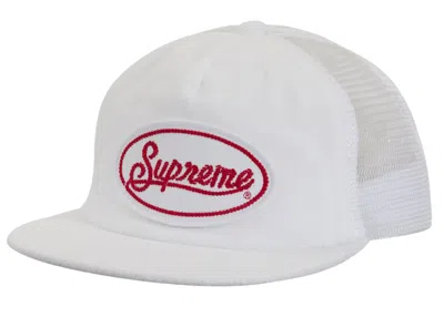 Pre-owned Supreme Terry Mesh Back 5 Panel In White