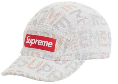 Pre-owned Supreme Terry Spellout Camp Cap In White