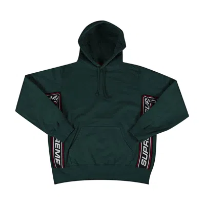 Pre-owned Supreme Text Rib Hooded Sweatshirt 'dark Green'