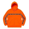 Supreme Text Stripe Zip Up Hooded Sweatshirt 'orange' In Multi