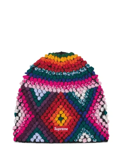 Supreme Textured-knit Beanie Hat In Multi