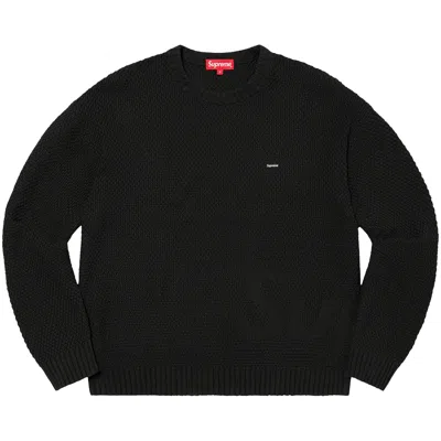Pre-owned Supreme Textured Small Box Sweater 'black'