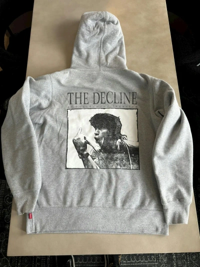 Pre-owned Supreme The Decline Of Western Civilization Hoodie In Grey