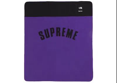 Pre-owned Supreme The North Face Arc Logo Denali Fleece Blanket In Purple
