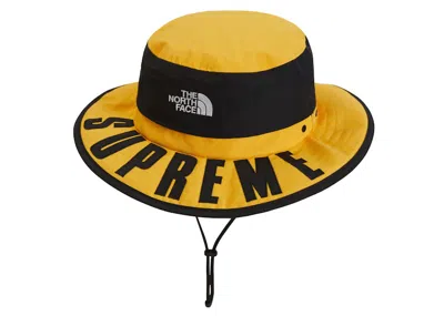Pre-owned Supreme The North Face Arc Logo Horizon Breeze Hat In Yellow