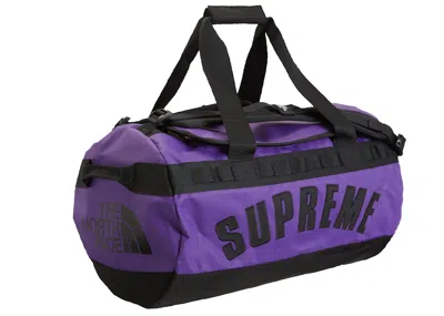 Pre-owned Supreme The North Face Arc Logo Small Base Camp Duffle Bag In Purple