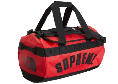 Pre-owned Supreme The North Face Arc Logo Small Base Camp Duffle Bag In Red