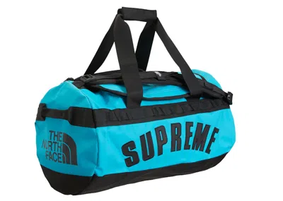 Pre-owned Supreme The North Face Arc Logo Small Base Camp Duffle Bag In Teal