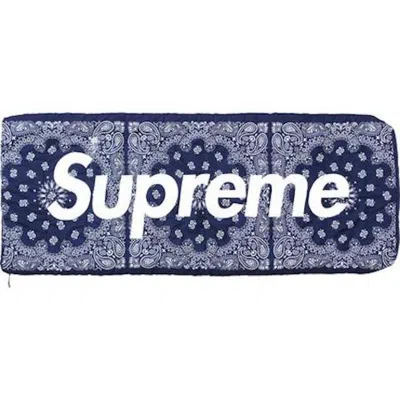 Pre-owned Supreme The North Face Bandana Dolomite Sleeping Bag In Navy Blue