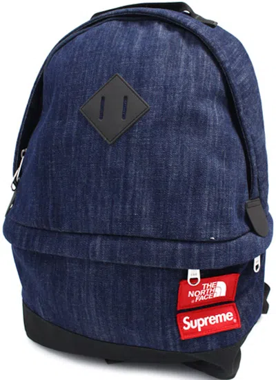 Pre-owned Supreme The North Face Denim Day Pack In Blue