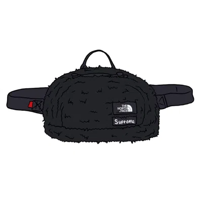 Pre-owned Supreme The North Face Faux Fur Waist Bag In Black
