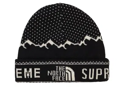 Pre-owned Supreme The North Face Fold Beanie In Black