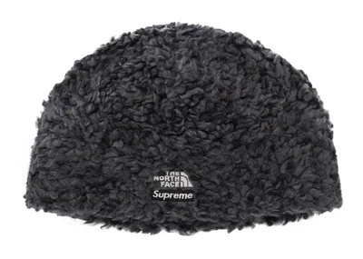 Pre-owned Supreme The North Face High Pile Fleece Beanie In Black