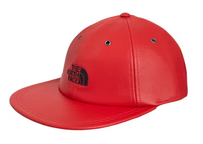 Pre-owned Supreme The North Face Leather 6panel In Red