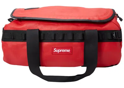 Pre-owned Supreme The North Face Leather Base Camp Duffel In Red
