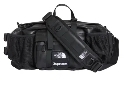 Pre-owned Supreme The North Face Leather Mountain Waist Bag In Black