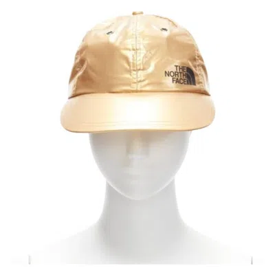 Pre-owned Supreme The North Face Metallic Gold Black Logo 6 Panel Cap
