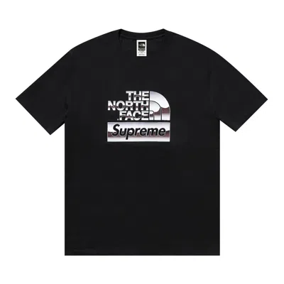 Pre-owned Supreme The North Face Metallic Logo T-shirt 'black'