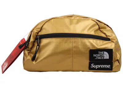 Pre-owned Supreme The North Face Metallic Roo Ii Lumbar Pack In Gold